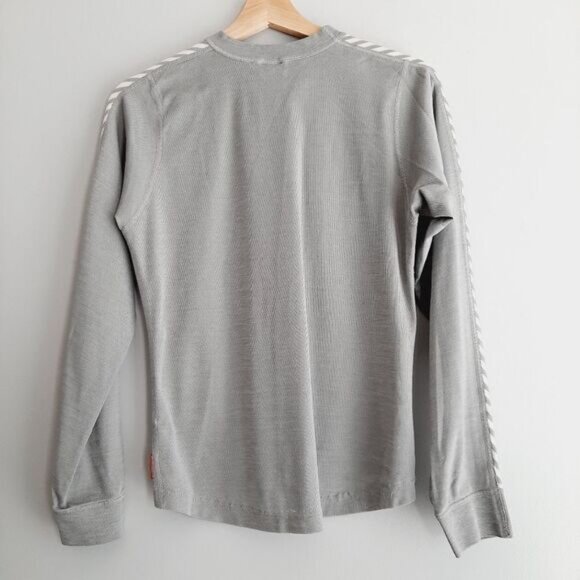 HELLY HANSEN | Long Sleeve Base Layer Crewneck Gray Top Sz L Flawed - Picture 7 of 12